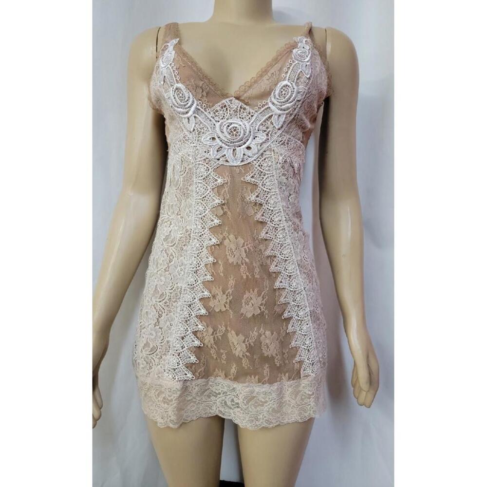 ONE OF ONE Kokholm Sisters Women's Size M Luxurious Lace Brown babydoll #B - Picture 8 of 11